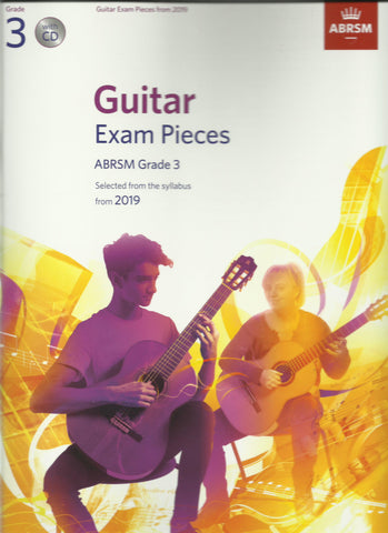 abrsm classical guitar grade 3 exam book cd back