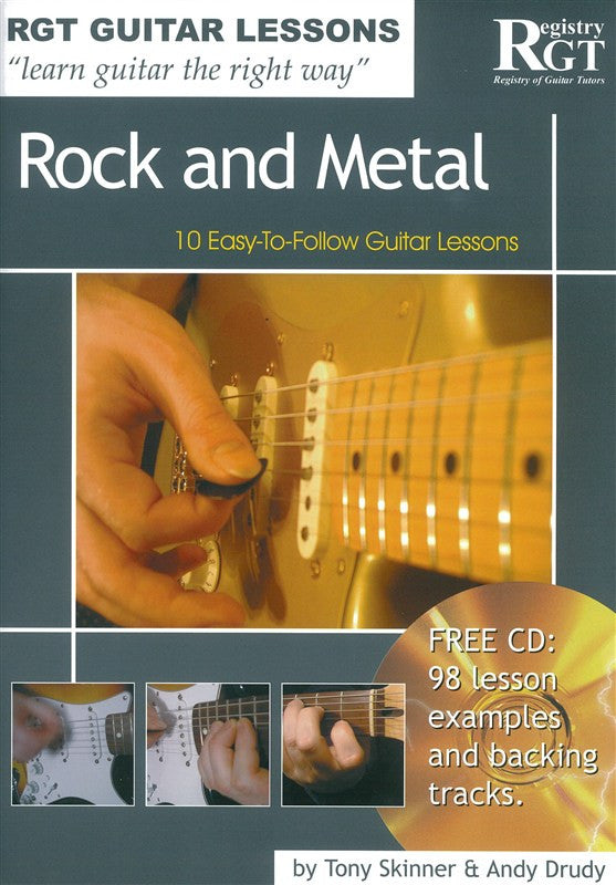 RGT Rock and Metal Playing Guitar Lesson Book and CD