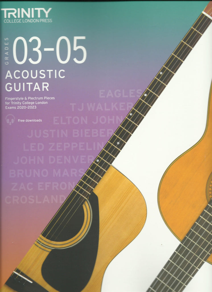 trinity grade 3 - 5 acoustic guitar front book