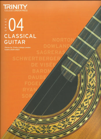 trinity classical guitar grade 4 book front