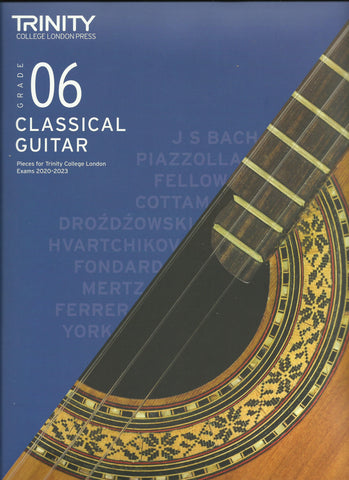 trinity classical guitar grade 6 book front