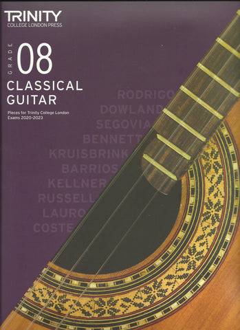 trinity classical guitar grade 8 book front